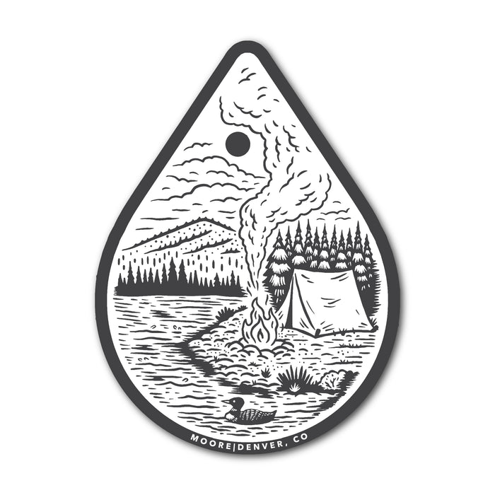 River Camp Sticker