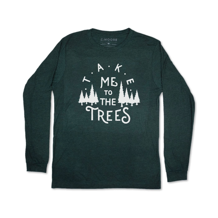 The Trees Long Sleeve Tee-Emerald Triblend
