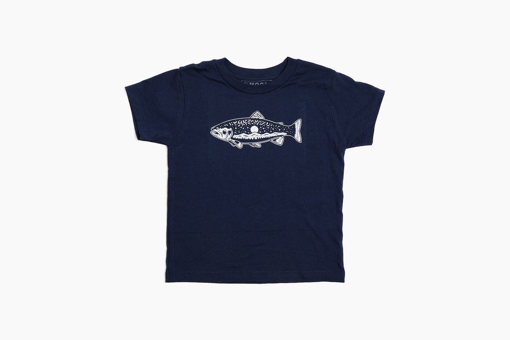 Kids Trout Tee-Navy